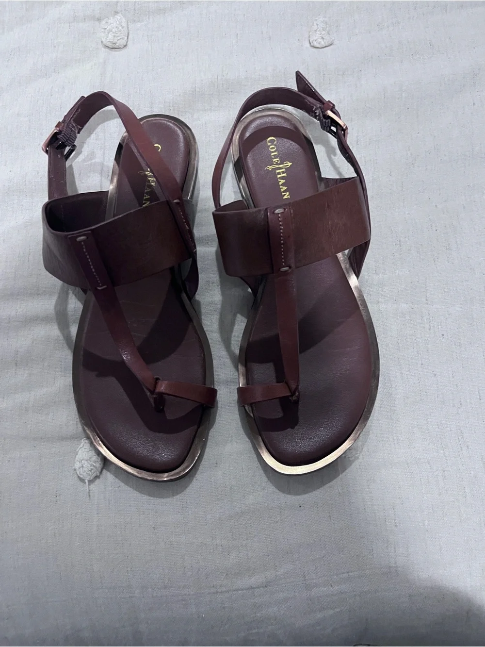 Cole Haan Brown Toe Thong Sandals-Size 6.5